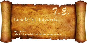 Turbéki Edvarda névjegykártya